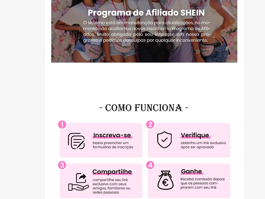 Primeiros Passos para Vender na Shein